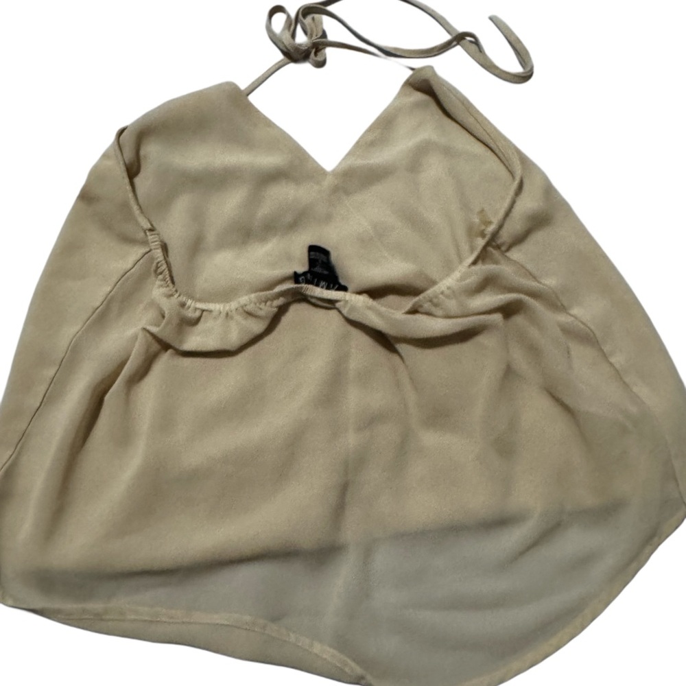 Timing Cream Halter Top - Picture 2 of 3